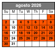 Hollywood Florida Walking Food Tour agosto Schedule