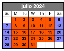 Lauderdale-By-The-Sea 1 Hour julio Schedule