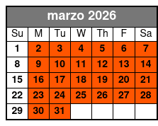 Wave 3 marzo Schedule