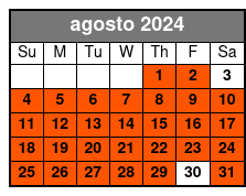 Full Day Combo with Transport agosto Schedule