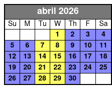 1 Hour Jet Skiing 2 Person abril Schedule
