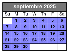 1 Hour 1 Person 1 Ski septiembre Schedule