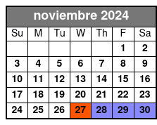 2 Hours 1 Person 1 Ski noviembre Schedule