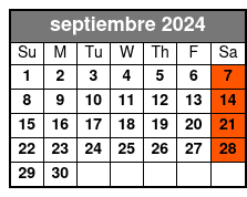 Economy Class septiembre Schedule