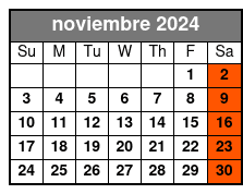 Economy Class noviembre Schedule