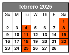 Economy Class febrero Schedule