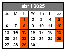 Economy Class abril Schedule