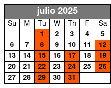 Economy Class julio Schedule