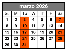 Economy Class marzo Schedule