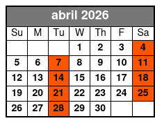 Economy Class abril Schedule
