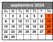 Economy Premium Class septiembre Schedule