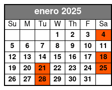 Economy Premium Class enero Schedule