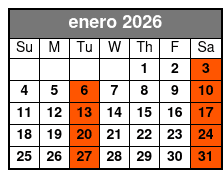 Economy Premium Class enero Schedule