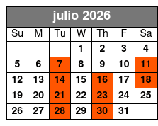 Economy Premium Class julio Schedule
