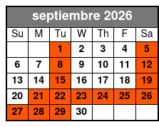 Economy Premium Class septiembre Schedule