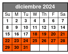 1.5 Hours diciembre Schedule