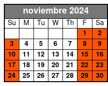 Overnight Experience noviembre Schedule