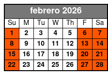 Overnight Experience febrero Schedule