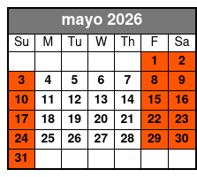 Luxury Picnic Experience mayo Schedule