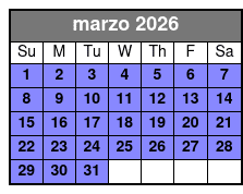 Signature Massage & Spa with Master Therapist and Infra Red Sauna marzo Schedule