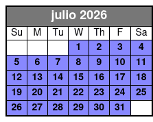 Flamingo Gardens julio Schedule