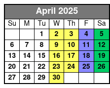 Fort Lauderdale Dinner Cruise abril Schedule