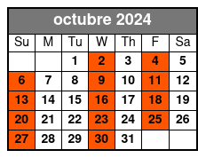 Bimini Island octubre Schedule