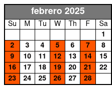 Bimini Island febrero Schedule