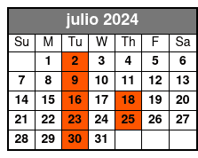 Grand Bahama Island julio Schedule