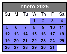 1:30pm Departure enero Schedule