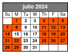 Sightseeing Cruise julio Schedule