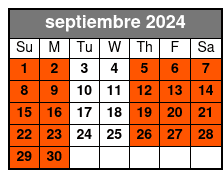 Sightseeing Cruise septiembre Schedule