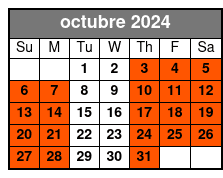 Sightseeing Cruise octubre Schedule