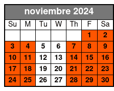 Sightseeing Cruise noviembre Schedule