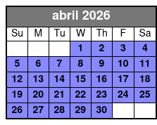 Sightseeing Cruise abril Schedule