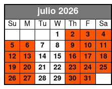 Sightseeing Cruise julio Schedule