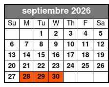 Sightseeing Cruise septiembre Schedule