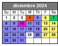 Game diciembre Schedule