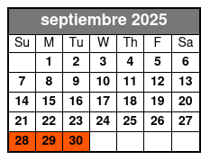 Game septiembre Schedule