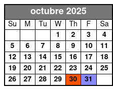 Game octubre Schedule