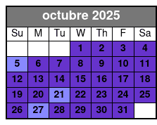 Fort Lauderdale Indoor Skydiving for First-Time Flyers octubre Schedule