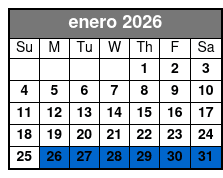 Fort Lauderdale Indoor Skydiving for First-Time Flyers enero Schedule