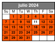 2 Hour Self-Guided Kayaking julio Schedule