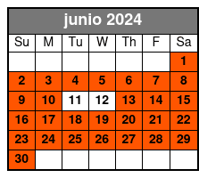 Kayak Rental (1 Hour) junio Schedule