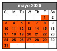 Kayak Rental (1 Hour) mayo Schedule