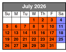 Fort Lauderdale Kayak Rental julio Schedule