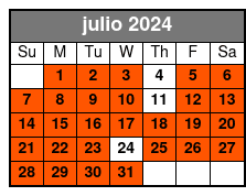 Noon 1 on 1 Lesson julio Schedule