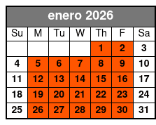 4pm Private 1 Hr W Instructor enero Schedule