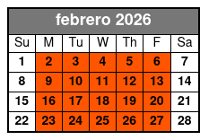 4pm Private 1 Hr W Instructor febrero Schedule