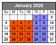 Stand-Up Paddle Board Lesson 1 on 1 enero Schedule